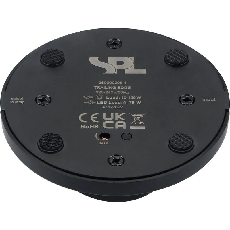 SPL Rotary voetdimmer Trailing Edge LED 0-75W zwart