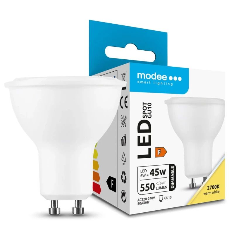 100x Modee LED Spot GU10 | 6W 2700K 827 550Lm | 110° Dimbaar