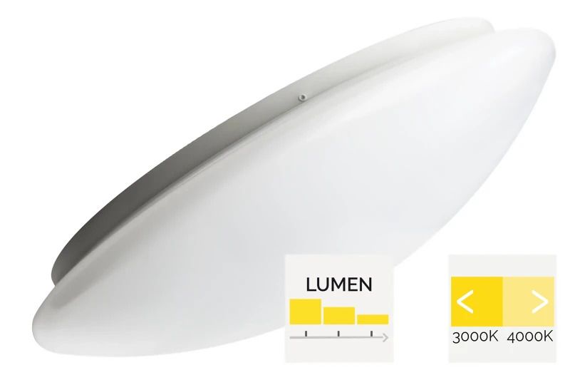 Megaman LED Opbouwarmatuur Ø390mm | 22W 3000K/4000K 2000lm 830/840 | IP44 | MM10274
