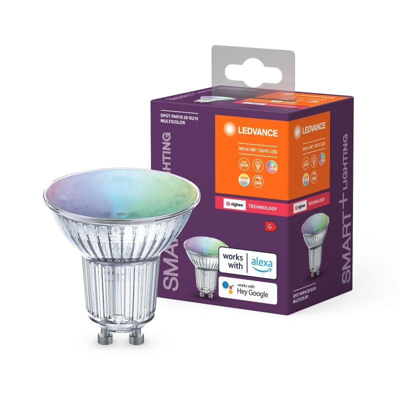 Ledvance Smart GU10 PAR16 LED Spot | 4.9W 2000K/6500K 220V/240V 820/865 300Lm | 100° Ø50mm Dimbaar