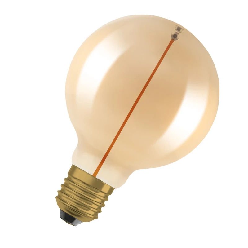 Osram E27 LED Globelamp | 2.2W Goud 2700K 220V/240V 827 120Lm | 320° Ø95mm
