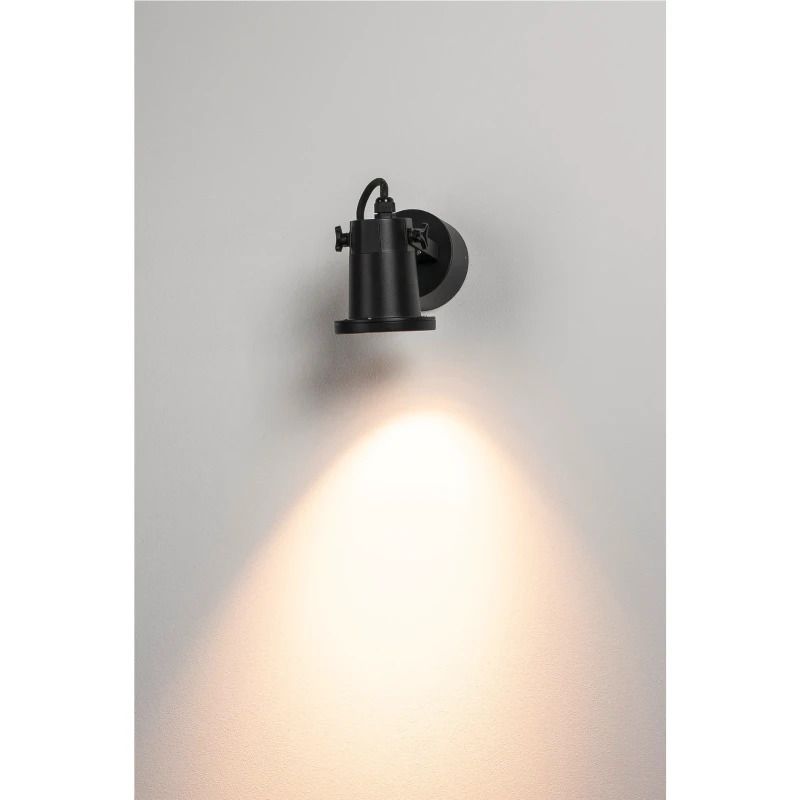 SLV LED Wandlamp | 1X GU10 Max 11W  | IP54 Dimbaar Zwart | NAUTILUS