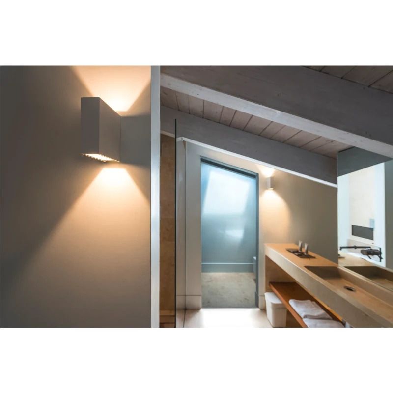 SLV LED Wandlamp | 8W 3000K 580lm 30 | IP44 Wit | QUAD