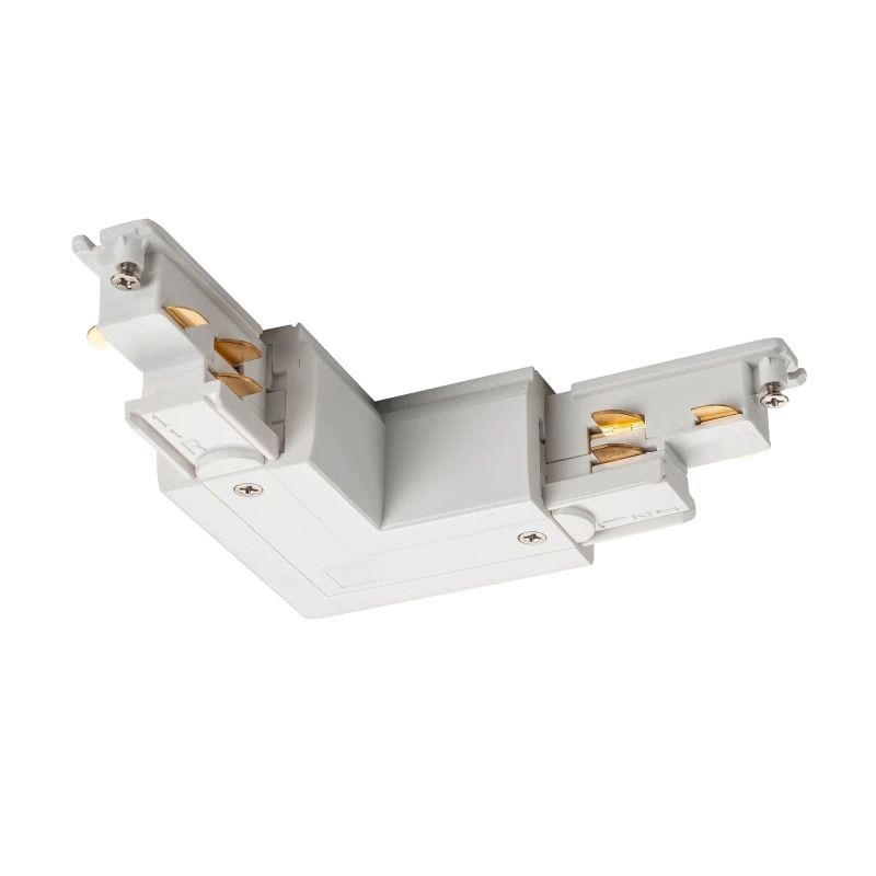 SLV Onderdeel | S-TRACK L-verbinder aarde buiten, DALI, PHASE, wit | S-TRACK SYSTEM