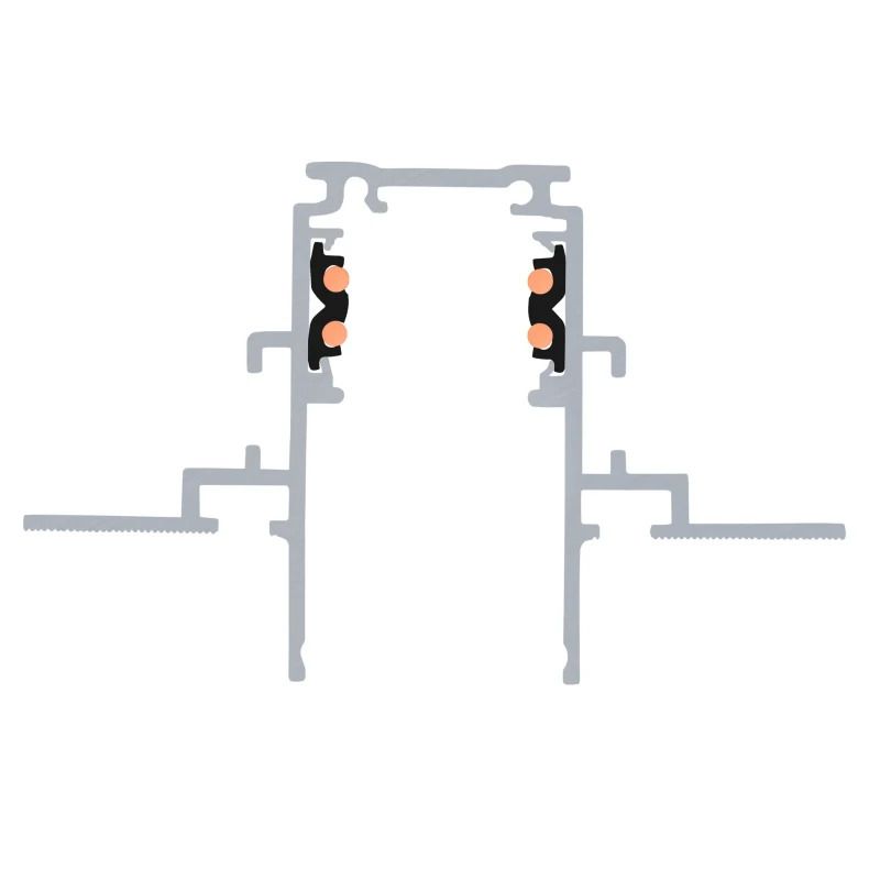 SLV 1-fase Spanningsrail 400cm Inbouw | 48V DALI Zwart