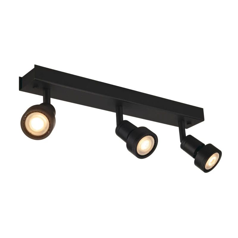 SLV LED Plafondlamp | 3X GU10 Max 50W | IP20 Dimbaar Zwart | PURI
