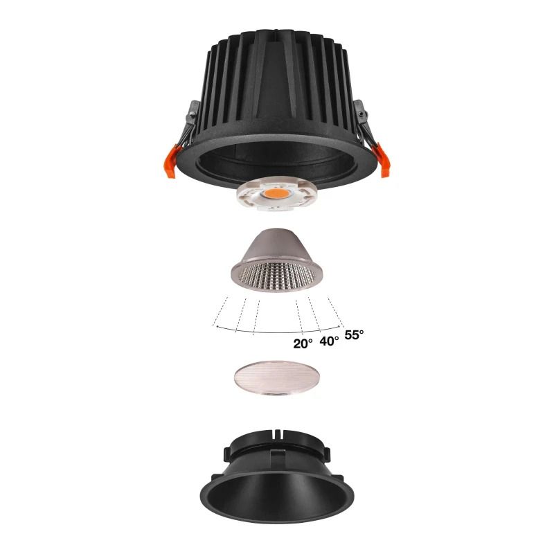 SLV LED Inbouwarmatuur Ø145mm | 37.4W 3000K 3300lm 930 IP20 | NUMINOS