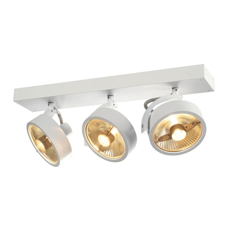 SLV LED Plafondlamp | 3X GU10 Max 75W  | IP20 Dimbaar Wit | KALU