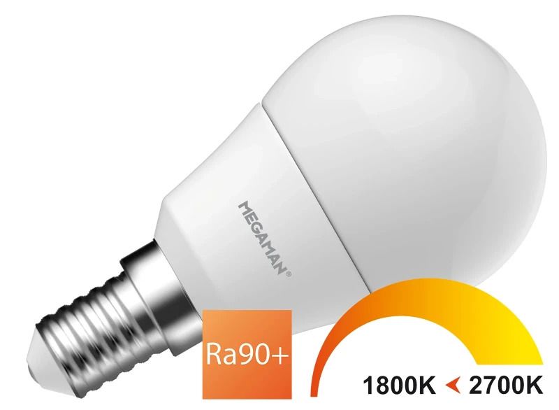 Megaman E14 LED Lamp | 2.9W 1800K/2700K 220V/240V | 918/927 Dimbaar | MM11069