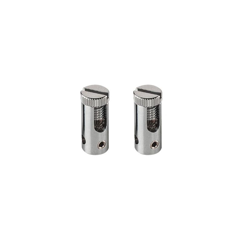 SLV Onderdeel | Voeding voor 12V draadsysteem, chroom, 2 stuks, max. 25A | TENSEO SYSTEM