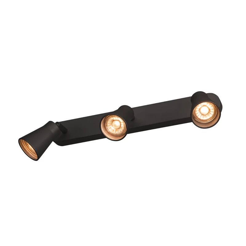 SLV LED Plafond- Wandlamp | 3X GU10 Max 50W | IP20 Dimbaar Zwart | AVO