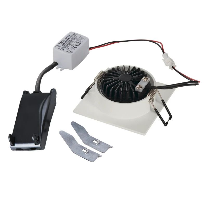 SLV LED Inbouwarmatuur Vierkant | 5.3W 3000K 300lm 830 IP20 | NEW TRIA