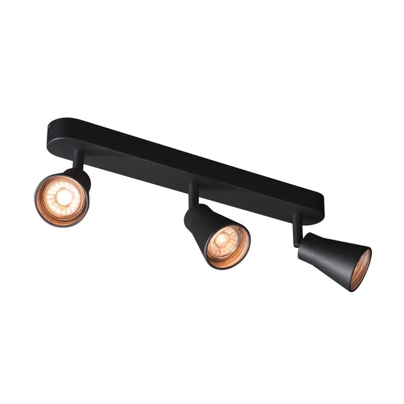 SLV LED Plafond- Wandlamp | 3X GU10 Max 50W | IP20 Dimbaar Zwart | AVO