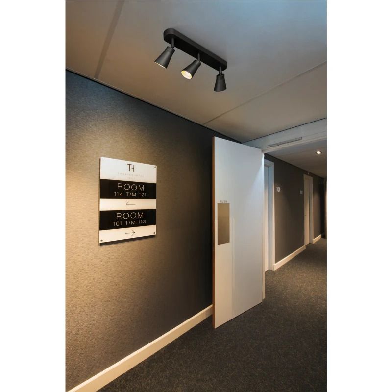 SLV LED Plafond- Wandlamp | 3X GU10 Max 50W | IP20 Dimbaar Zwart | AVO