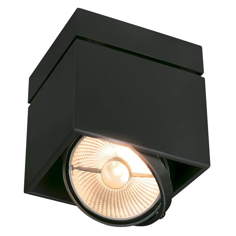 SLV LED Plafondlamp | 1X GU10 Max 75W  | IP20 Dimbaar Zwart | KARDAMOD