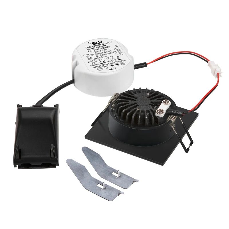 SLV LED Inbouwarmatuur Vierkant | 1800K/3000K 430lm IP20 | NEW TRIA