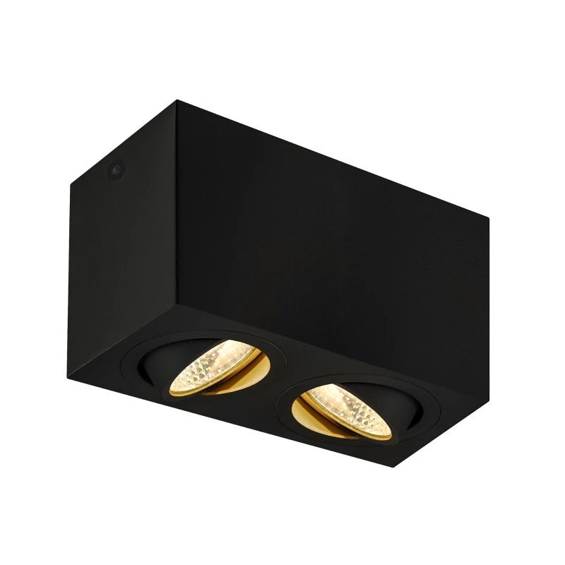 SLV LED Plafondlamp | 14W 3000K 1300lm 830 | IP20 Zwart | TRILEDO