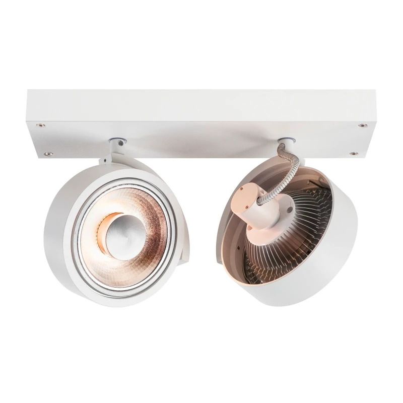 SLV LED Plafondlamp | 2X GU10 Max 75W | IP20 Dimbaar Wit | KALU