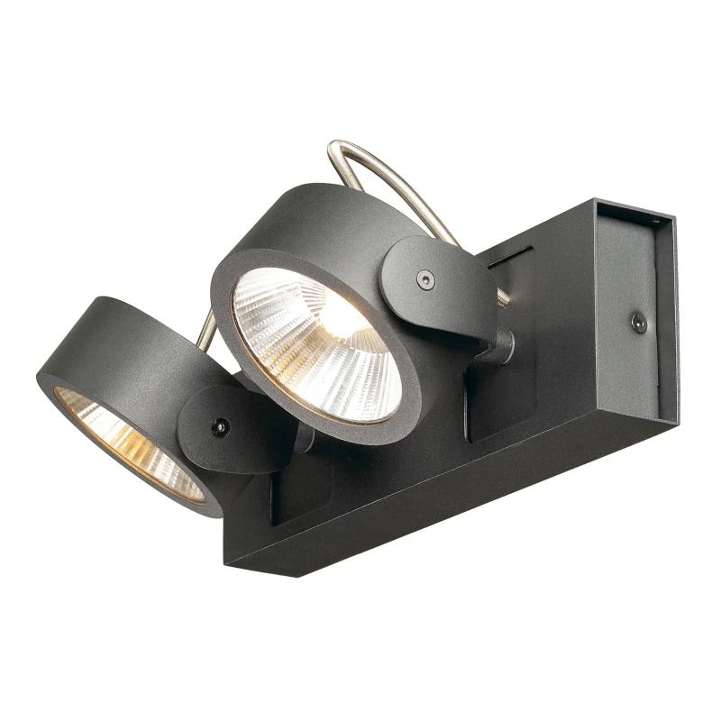 SLV LED Plafond- Wandlamp | 31W 3000K 2000lm 830 | IP20 Dimbaar Zwart | KALU