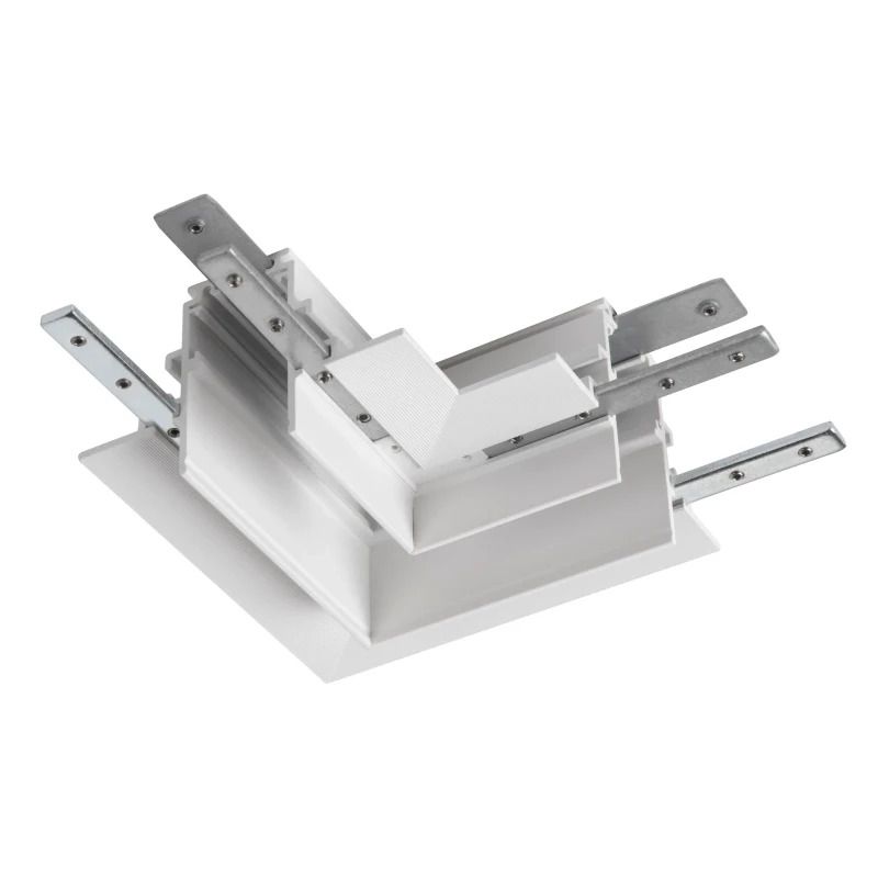 SLV Onderdeel | L-verbinder mechanisch | 48V TRACK | voor inbouwrail diep | links | wit