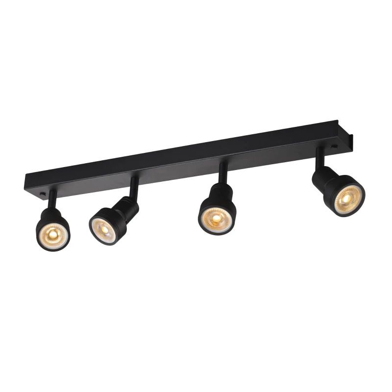 SLV LED Plafond- Wandlamp | 4X GU10 Max 50W | IP20 Dimbaar Zwart | PURI