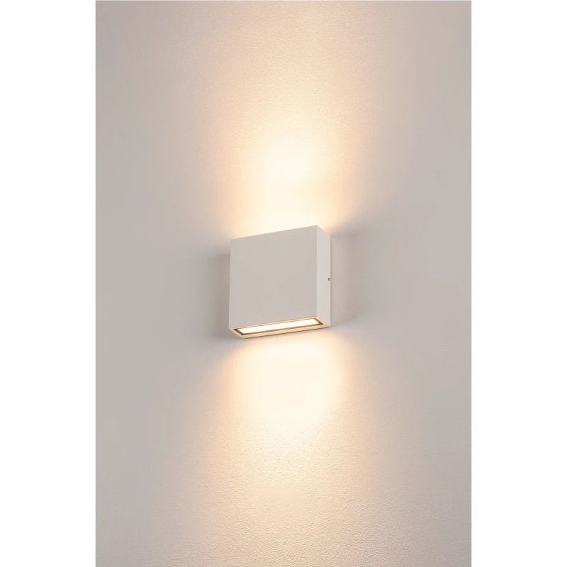 SLV LED Wandlamp | 8.8W 3000K 480lm 930 | IP54 Wit | QUAD