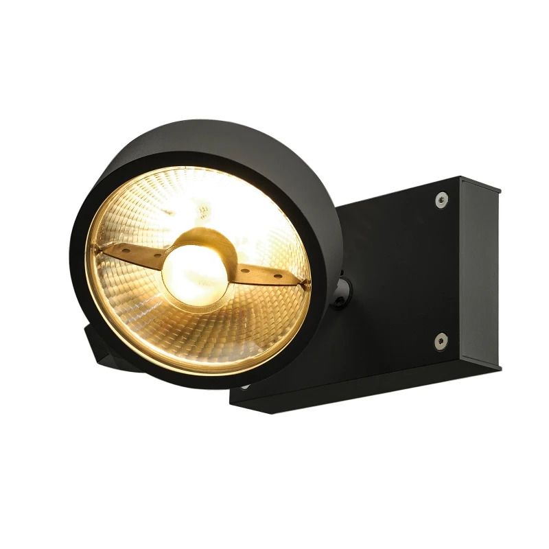 SLV LED Plafond- Wandlamp | 1X GU10 Max 75W | IP20 Dimbaar Zwart | KALU