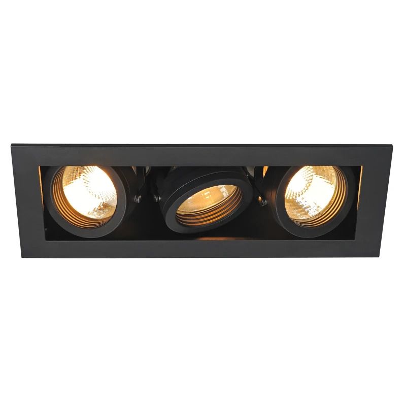 SLV LED Inbouwarmatuur Vierkant | 3X GU10 Max 50W IP20 | Dimbaar | KADUX