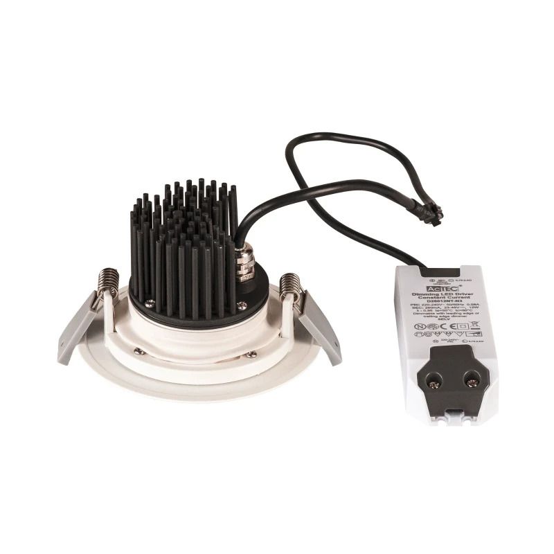 SLV LED Inbouwarmatuur Ø90mm | 12W 3000K 850lm IP65 | Dimbaar | KINI