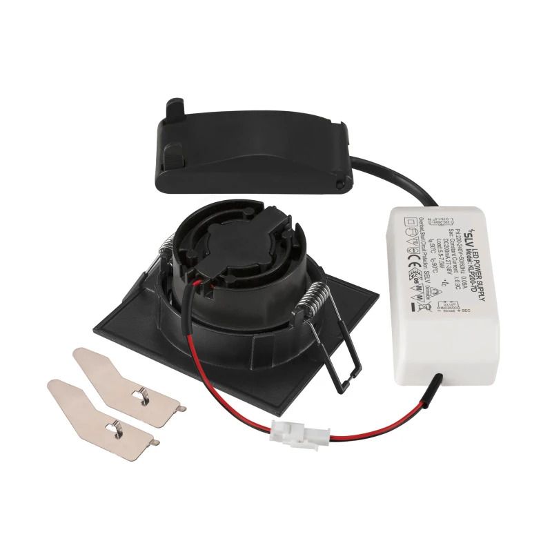 SLV LED Inbouwarmatuur Vierkant | 8.3W 3000K 750lm 930 IP20 | Dimbaar | NEW TRIA