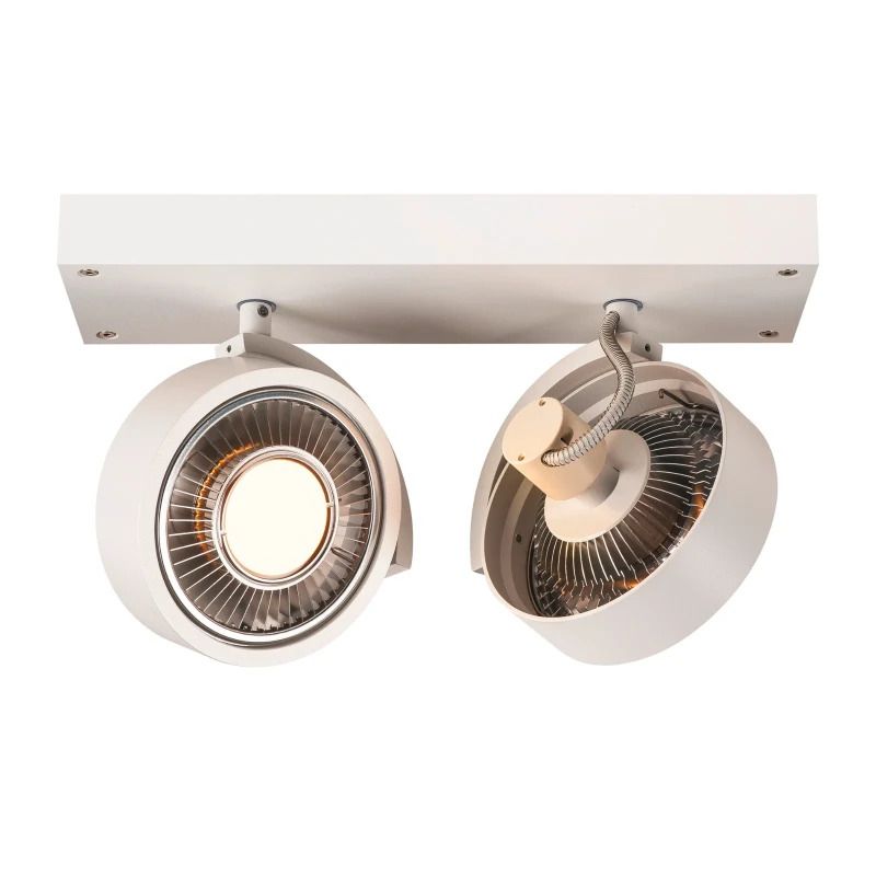 SLV LED Plafondlamp | 2X GU10 Max 75W | IP20 Dimbaar Wit | KALU