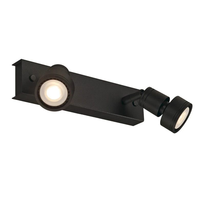 SLV LED Plafondlamp | 2X GU10 Max 50W | IP20 Dimbaar Zwart | PURI