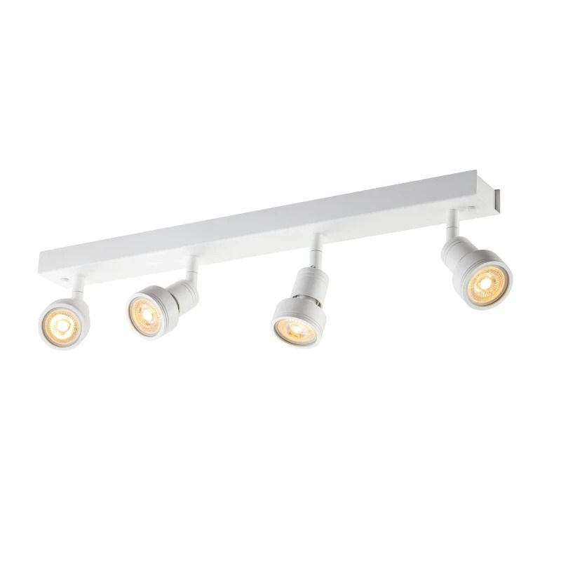 SLV LED Plafond- Wandlamp | 4X GU10 Max 50W | IP20 Dimbaar Wit | PURI