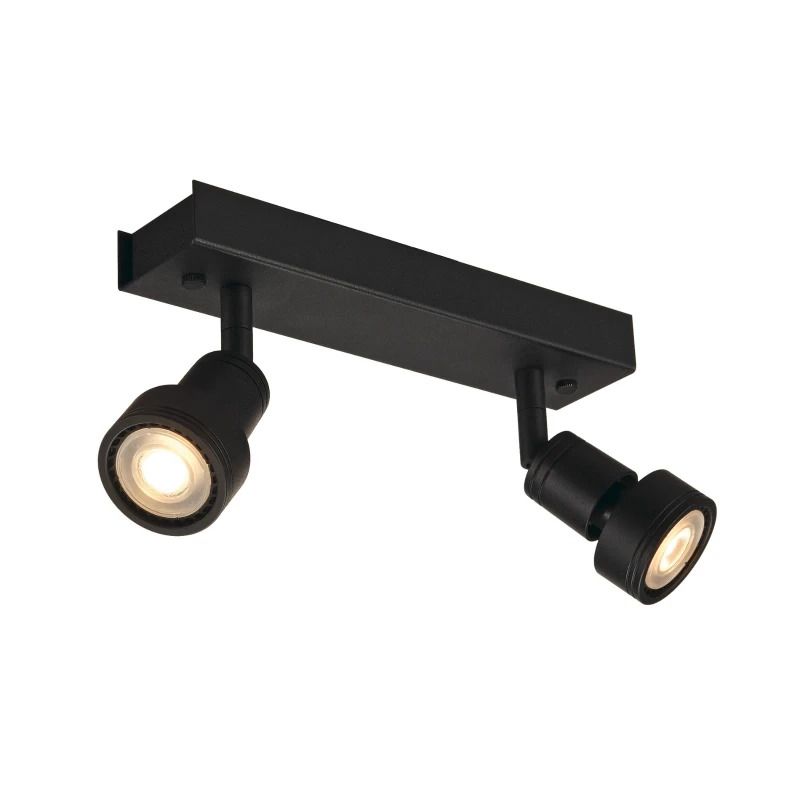 SLV LED Plafondlamp | 2X GU10 Max 50W | IP20 Dimbaar Zwart | PURI