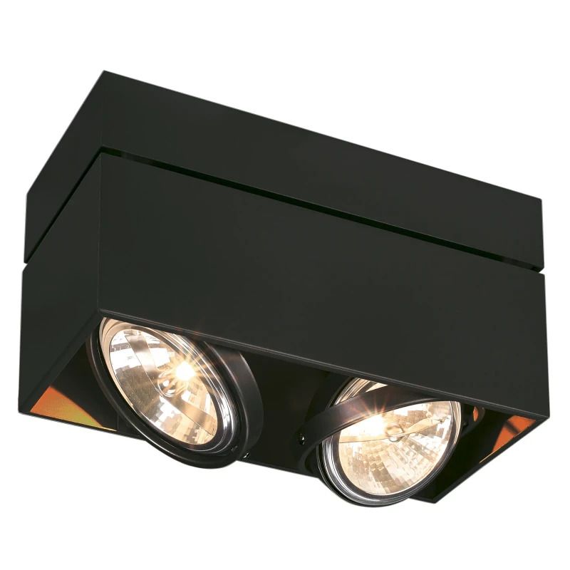 SLV LED Plafondlamp | 2X G53 Max 50W  | IP20 Dimbaar Zwart | KARDAMOD