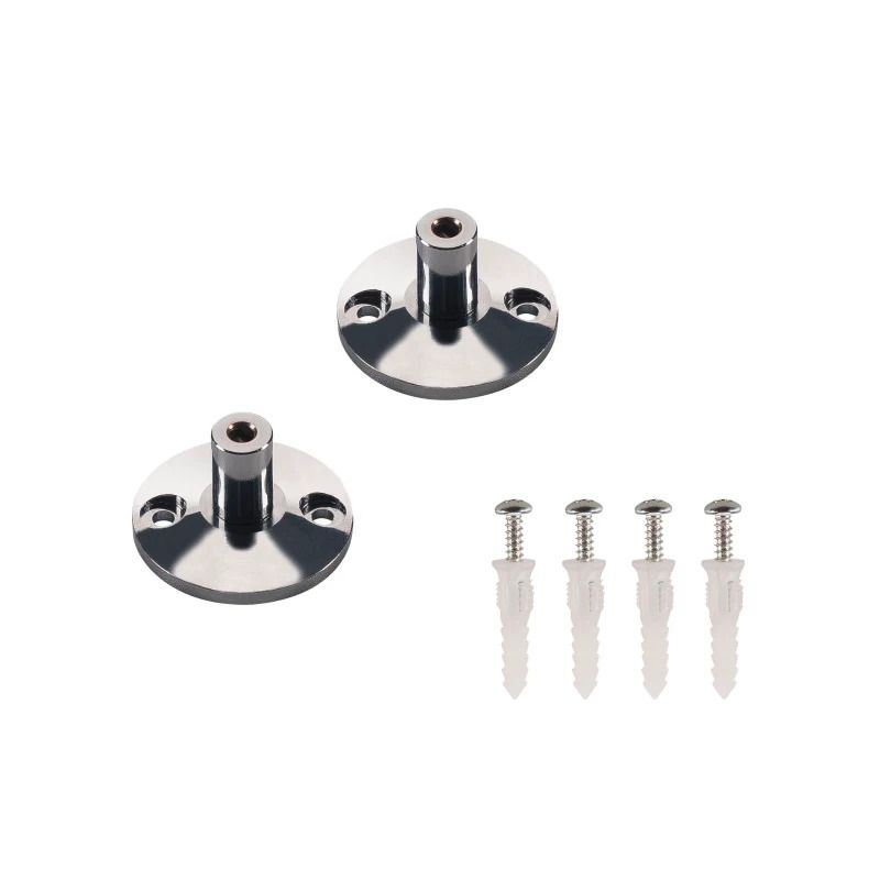 SLV Onderdeel | Wandhouder voor 12V draadsysteem | chroom | 2 stuks | 3cm