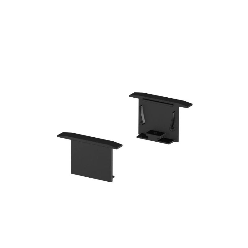 SLV Onderdeel | GRAZIA 20 inbouwprofiel eindkappen | 2 stks. | zwart