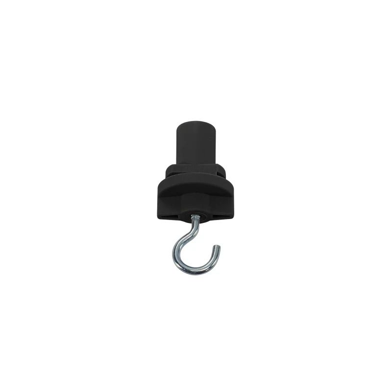 SLV Onderdeel | 3-fase adapter met haak voor S-TRACK 3-fase rail | zwart
