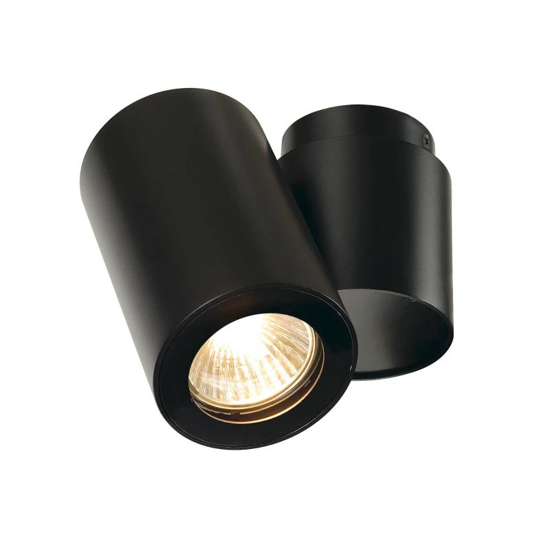 SLV LED Plafond- Wandlamp | 1X GU10 Max 50W | IP20 Dimbaar Zwart | ENOLA