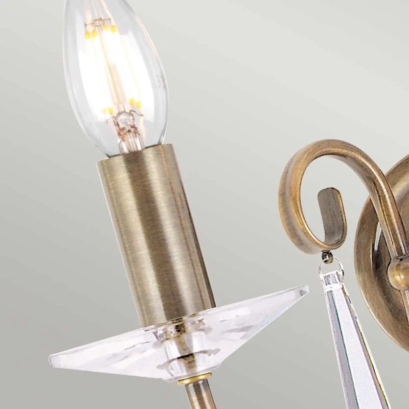 Elstead Lighting LED Wandlamp Aegean | 2X E14 Max 60W | Aged Brass
