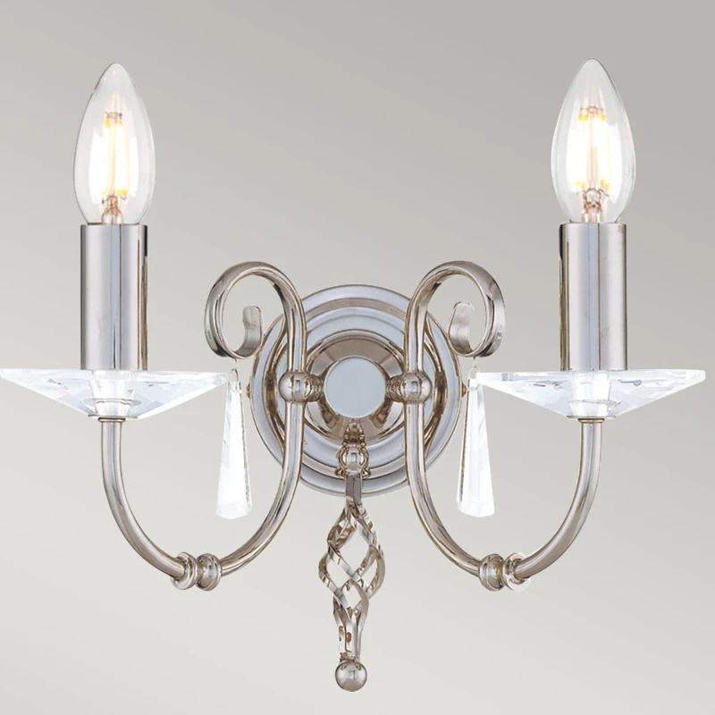 Elstead Lighting LED Wandlamp Aegean | 2X E14 Max 60W | Polished Nickel