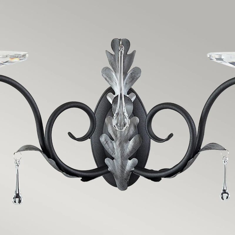 Elstead Lighting LED Wandlamp Amarilli | 2X E14 Max 60W | Black with Silver Patina