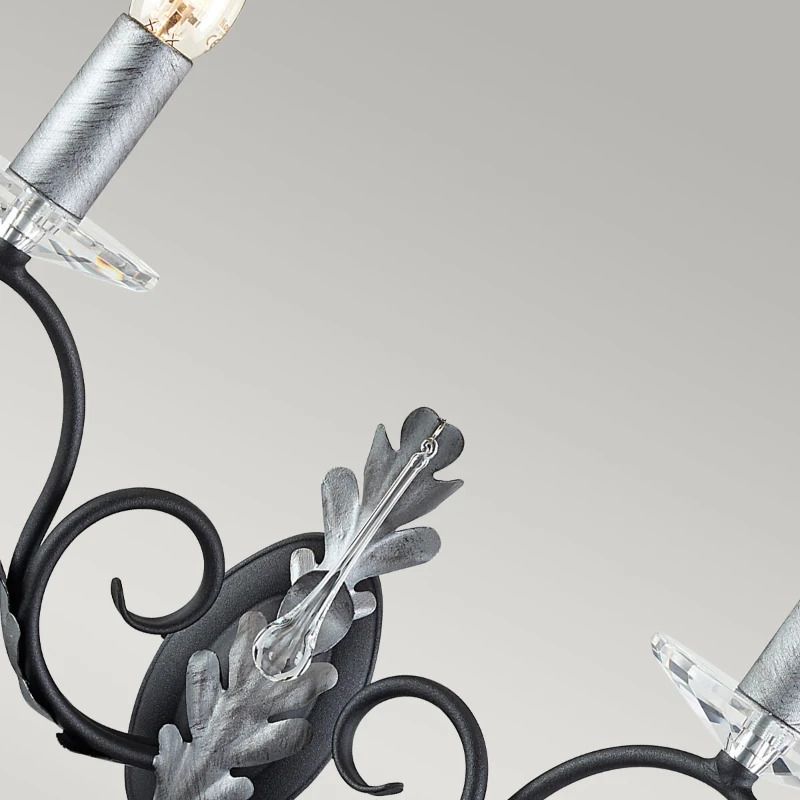 Elstead Lighting LED Wandlamp Amarilli | 2X E14 Max 60W | Black with Silver Patina