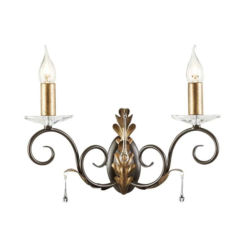 Elstead Lighting LED Wandlamp Amarilli | 2X E14 Max 60W | Bronze with Gold Patina