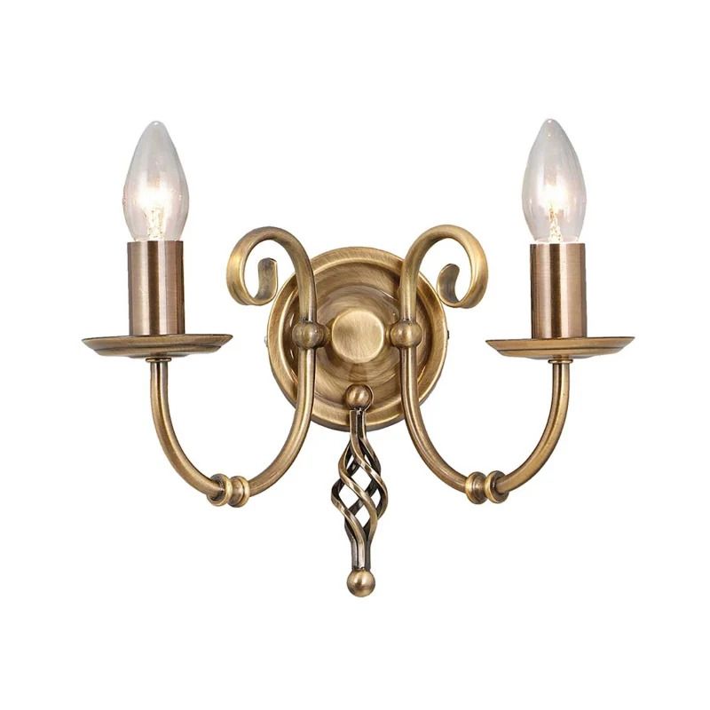 Elstead Lighting LED Wandlamp Artisan | 2X E14 Max 60W | Aged Brass