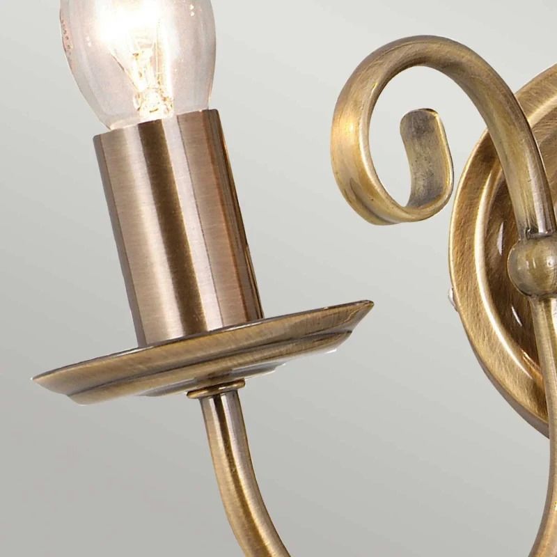 Elstead Lighting LED Wandlamp Artisan | 2X E14 Max 60W | Aged Brass