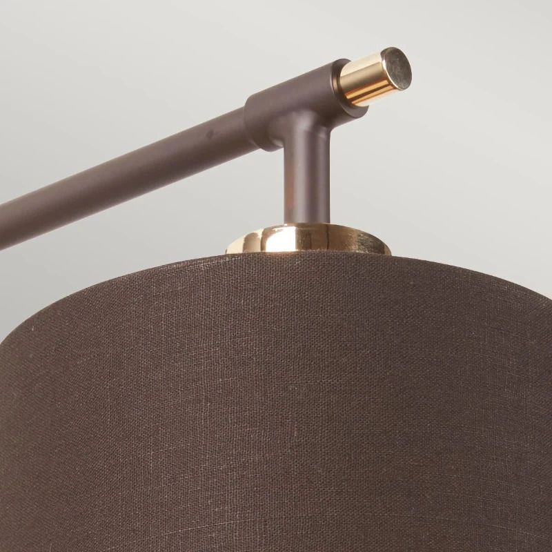 Elstead Lighting LED Wandlamp Balance | 1X E27 Max 40W | Brown/Polished Brass