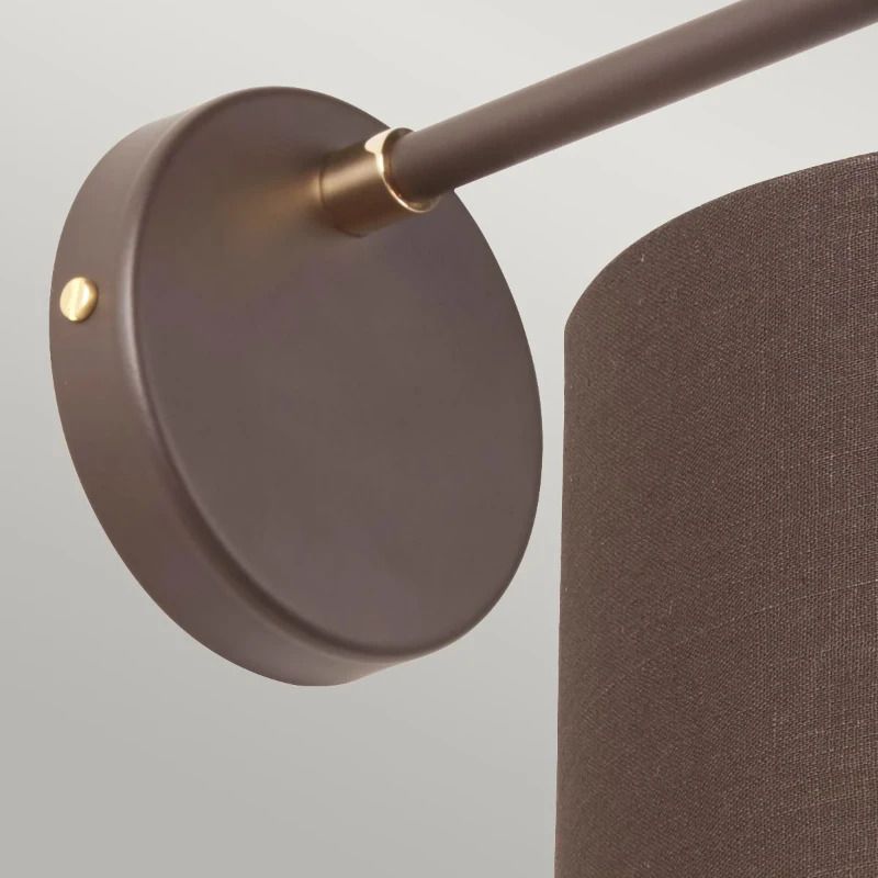 Elstead Lighting LED Wandlamp Balance | 1X E27 Max 40W | Brown/Polished Brass