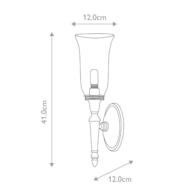 Elstead Lighting LED Badkamerarmatuur Dryden | 3W 3000K 300Lm 830 | IP44 | Dimbaar | Polished Chrome