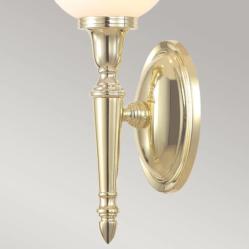 Elstead Lighting LED Badkamerarmatuur Dryden | 3W 3000K 300Lm 830 | IP44 | Dimbaar | Polished Brass